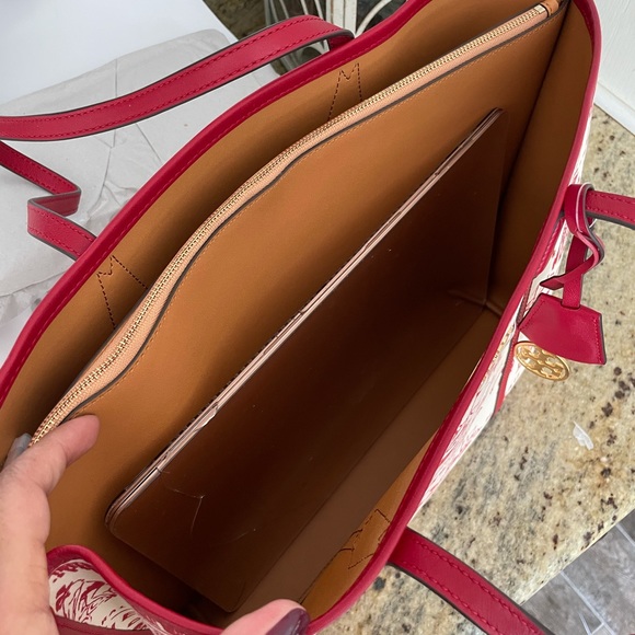 New Tory Burch Perry printed canvas & leather - Picture 5 of 13